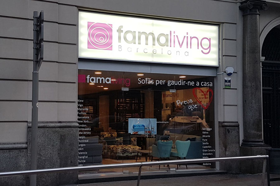 Tienda de sofas Famaliving Barcelona
